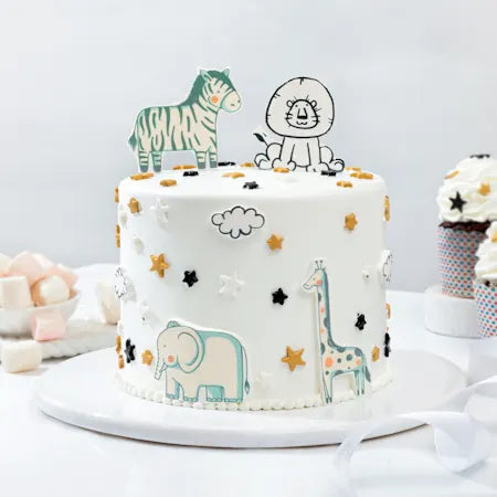 Whimsical Animal-Themed Cake